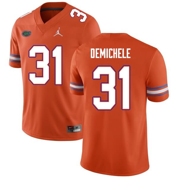 NCAA Florida Gators Chase DeMichele Men's #31 Nike Orange Stitched Authentic College Football Jersey WBD2864VN